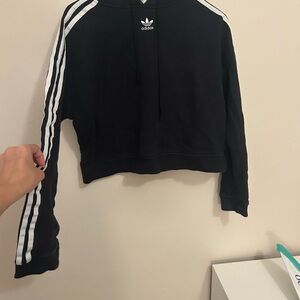 Adidas Black Hoodie with White Logo